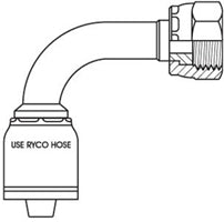 ORFS FEMALE 90 DEGREE BEND LD WITH 11/16 INCH THREAD FOR 1/4 INCH HOSE