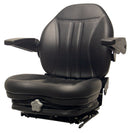 HIGH BACK SEAT WITH INTEGRATED SUSPENSION - BLACK VINYL