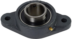 2 INCH 2 HOLE CAST IRON BEARING AND HOUSING - WITH SET SCREW SHAFT