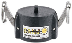 BANJO POLYPROPYLENE CAM LEVER COUPLING 4" CAP FOR MALE ADAPTOR