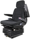 DELUXE ADJUSTABLE SEAT WITH SUSPENSION - BLACK FABRIC - Quality Farm Supply
