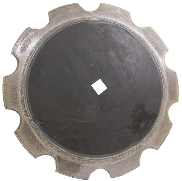 28 INCH X 1/4 INCH NOTCHED WEAR TUFF DISC BLADE WITH 1-3/4 INCH SQUARE AXLE - Quality Farm Supply