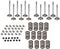 VALVE OVERHAUL KIT. CONTAINS INTAKE & EXHAUST VALVES, VALVE CAPS, SPRINGS, AND KEYS. 1 KIT USED IN 404 CID 6 CYLINDER TURBOCHARGED DIESEL ENGINE (S/N 245547 TO 335845). - Quality Farm Supply