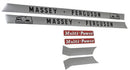 DECAL SET FOR MASSEY FERGUSON 135. CONTAINS SIX PIECE HOOD SET. - Quality Farm Supply