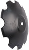 22 INCH X 3/16 INCH NOTCHED CRIMP CENTER BLADE WITH 1-1/2 INCH ROUND AXLE - Quality Farm Supply