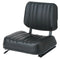 UNIVERSAL 2 PIECE SEAT WITH SLIDE TRACK FOR INDUSTRIAL APPLICATIONS  - BLACK VINYL - Quality Farm Supply