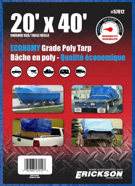 20 X 40 BLUE POLY TARP - Quality Farm Supply