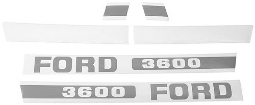 DECAL SET FOR FORD 3600. CONTAINS SIX PIECE HOOD SET. REPLACES D-F3600. - Quality Farm Supply