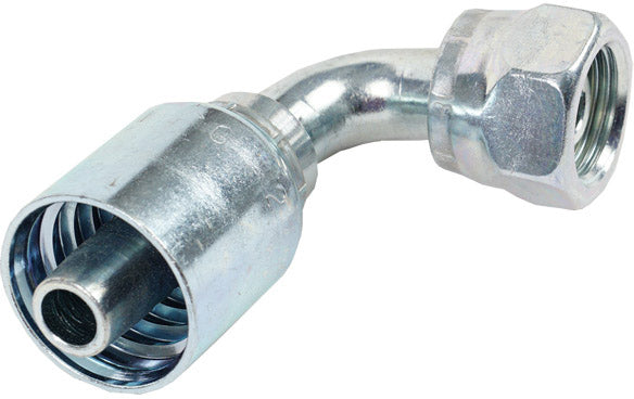 43 SERIES - 1/2 INCH HOSE X 1/2 INCH X 14 1/2 INCH X 14 BSPP FEMALE ELBOW - 90 SWIVEL - Quality Farm Supply