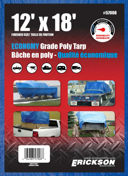 12 X 18 BLUE POLY TARP - Quality Farm Supply