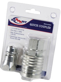 AGSMART PUSH TO CONNECT QUICK COUPLER WITH TIP - 1/2" BODY x 1/2" NPT - VISIPACK - Quality Farm Supply