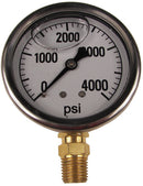 4000 PSI LIQUID FILLED  / STAINLESS GAUGE - 2-1/2" DIAMETER - Quality Farm Supply