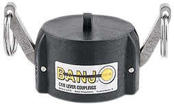 "Banjo Polypropylene Cam Lever Coupling 4"" Cap for Male Adaptor" - Quality Farm Supply
