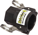 "Banjo 050D Polypropylene Cam and Groove Fitting, 1/2"" Female Coupler x FNPT" - Quality Farm Supply