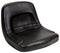 HIGH-BACK STEEL PAN SEAT FOR LAWN & GARDEN APPLICATIONS - BLACK VINYL - Quality Farm Supply