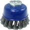 KNOT END WIRE CUP BRUSH - 4" X 5/8"-11 THREAD FOR ANGLE GRINDER - Quality Farm Supply