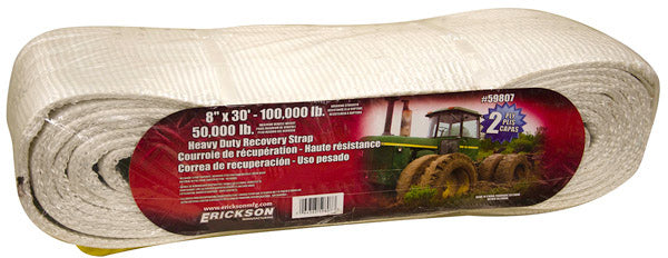 8" X 30' 100,000 LB RECOVERY STRAP - Quality Farm Supply