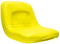HIGH-BACK STEEL PAN SEAT FOR LAWN & GARDEN APPLICATIONS - YELLOW VINYL - Quality Farm Supply