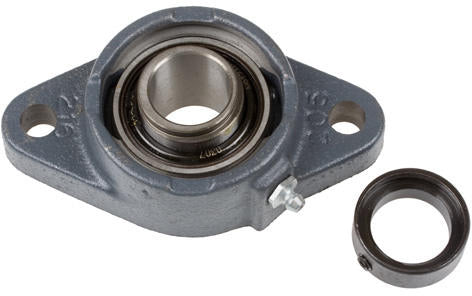 3/4 INCH 2 HOLE CAST IRON FLANGED BEARING - WITH ECCENTRIC LOCKING COLLAR - Quality Farm Supply