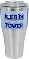 ICEBIN 26 OUNCE HIGH-PERFORMANCE TUMBLER. MADE OF STAINLESS STEEL WITH A CLEAR PLASTIC LID. - Quality Farm Supply