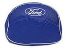 SEAT CUSHION, BLUE VINYL WITH FORD SCRIPT LOGO. FITS ALL 1939 TO 1964 FORD STEEL PAN SEATS. - Quality Farm Supply